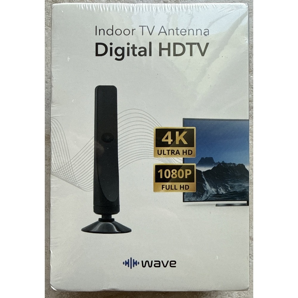 WAVE ‎ Indoor TV Antenna  Digital HDTV  4K Ultra HD & 1080P Full HD  NEW